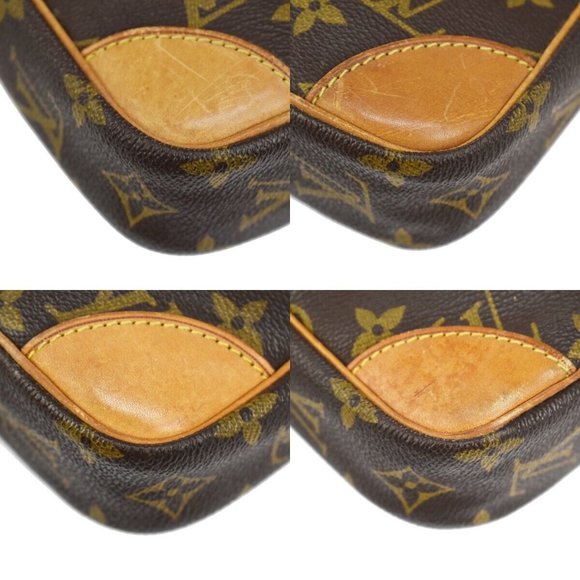 Authentic LOUIS VUITTON Danube Shoulder Bag Monogram Leather Brown France - Picture 7 of 13